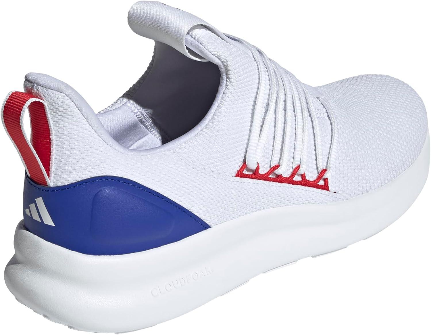 imageadidas Mens Lite Racer Adapt 70 ShoesWhiteBetter ScarletLucid Blue