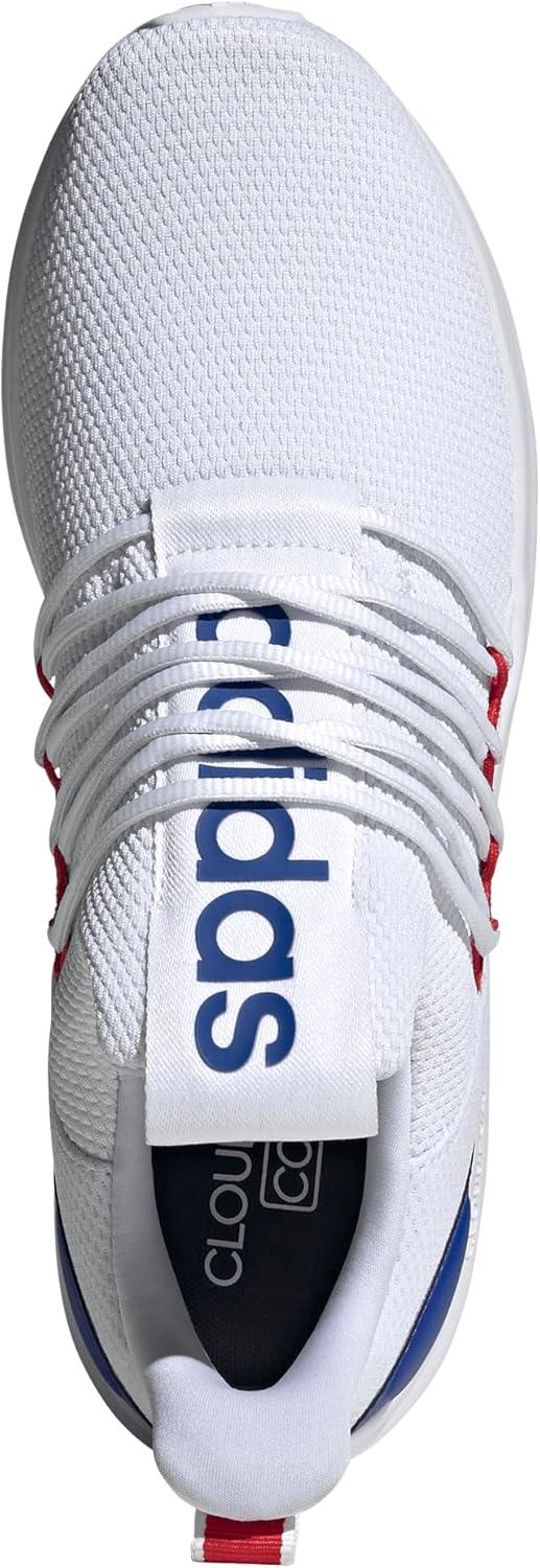 imageadidas Mens Lite Racer Adapt 70 ShoesWhiteBetter ScarletLucid Blue