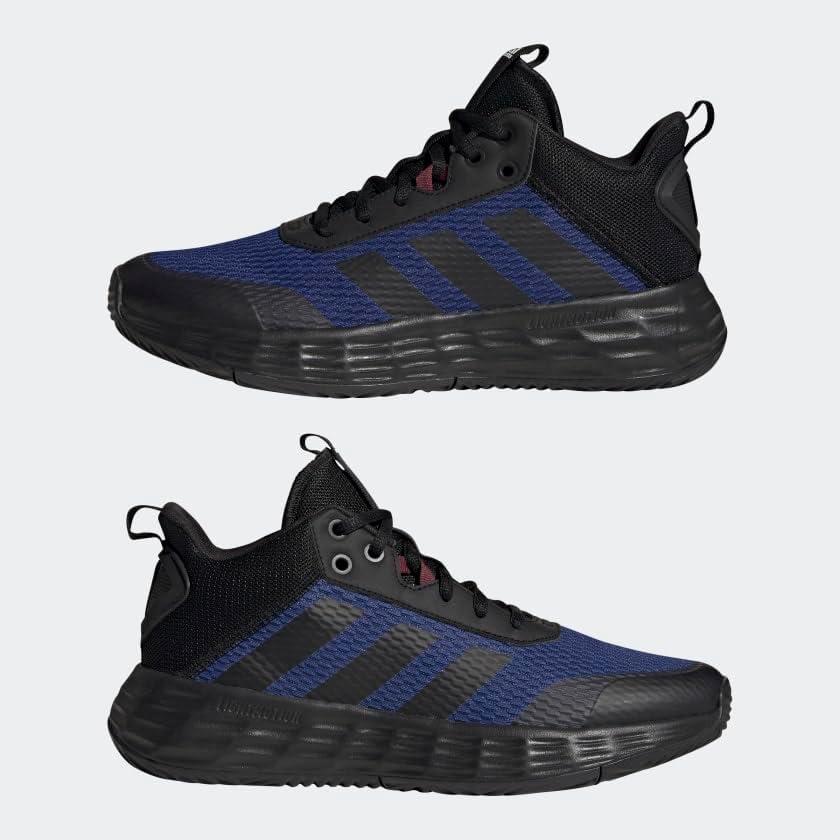 imageadidas Mens Ownthegame Basketball ShoeBlackCarbonVictory Blue