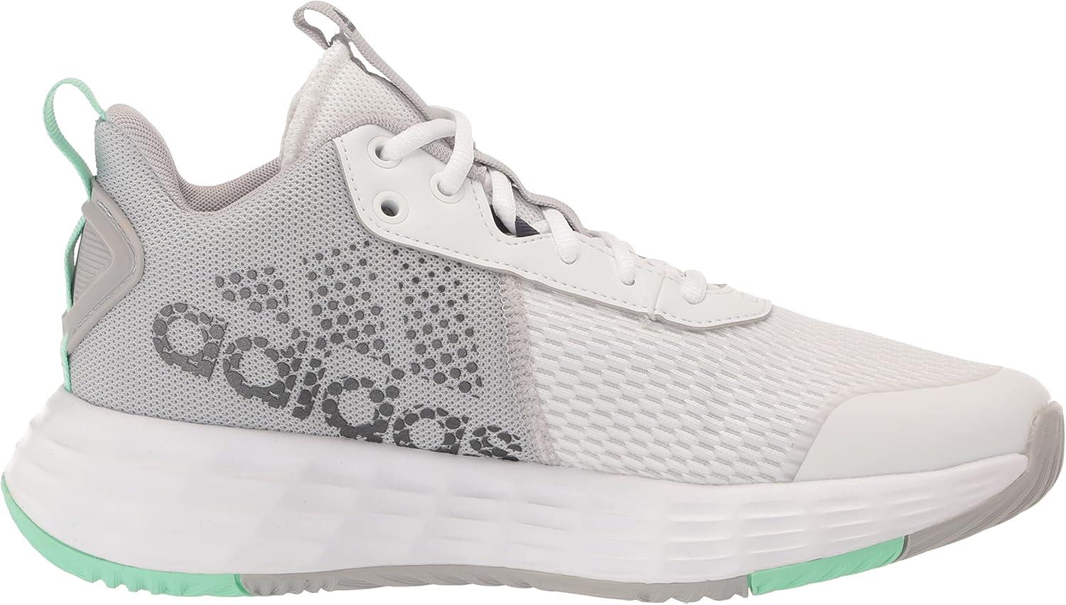 imageadidas Mens Ownthegame Basketball ShoeWhiteBlack Blue MetallicPulse Mint