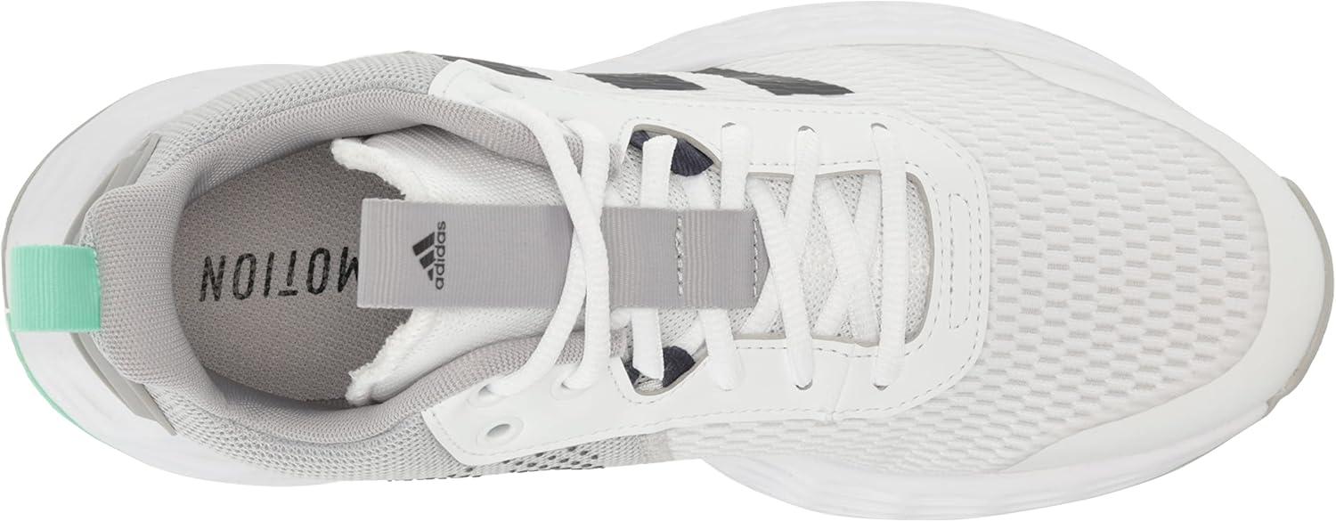 imageadidas Mens Ownthegame Basketball ShoeWhiteBlack Blue MetallicPulse Mint