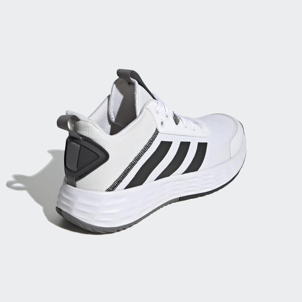 imageadidas Mens Ownthegame Basketball ShoeWhiteBlackGrey