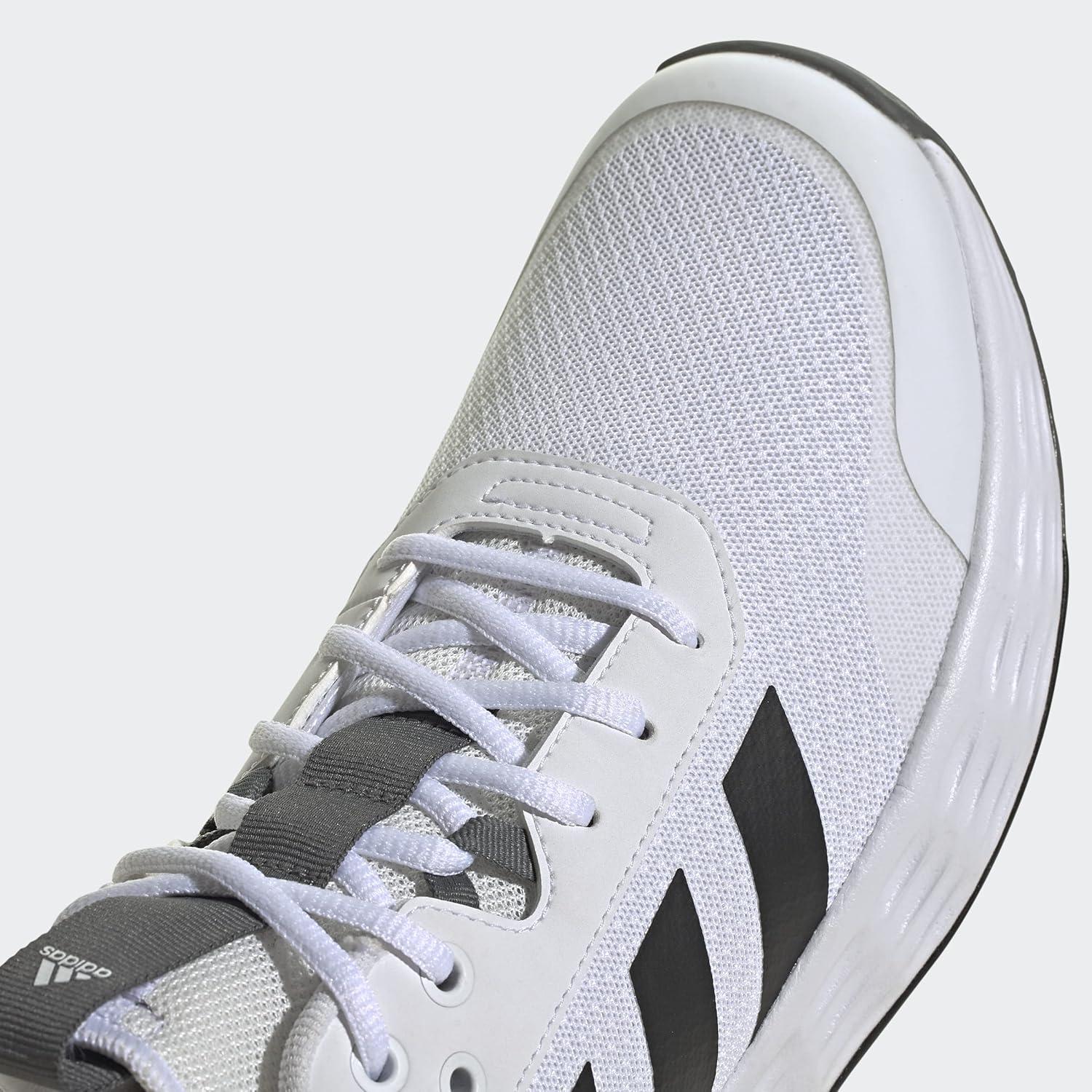 imageadidas Mens Ownthegame Basketball ShoeWhiteBlackGrey