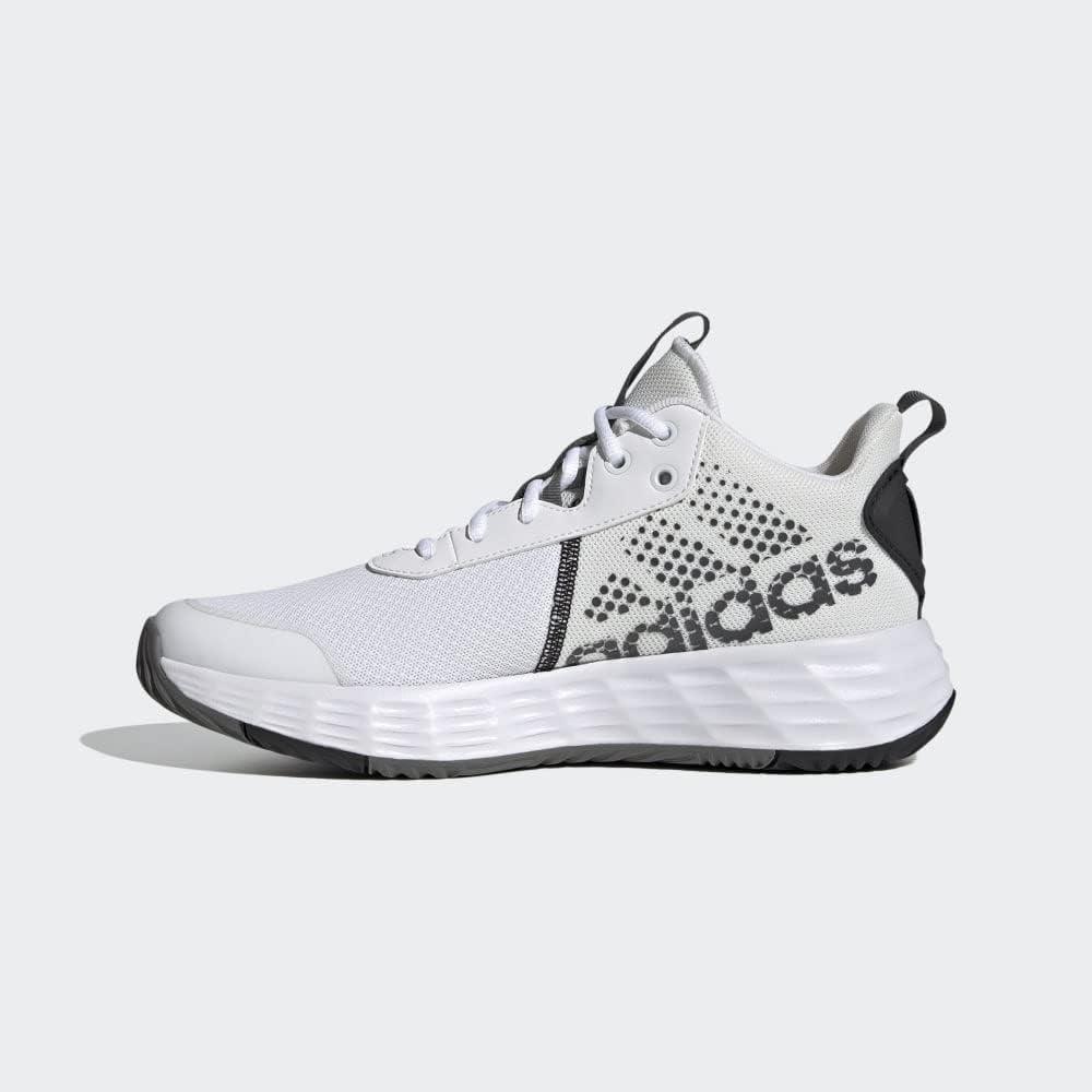 imageadidas Mens Ownthegame Basketball ShoeWhiteBlackGrey