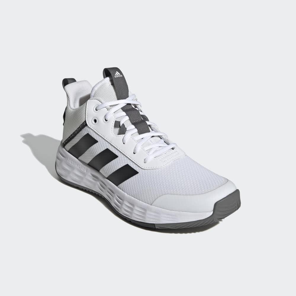 imageadidas Mens Ownthegame Basketball ShoeWhiteBlackGrey
