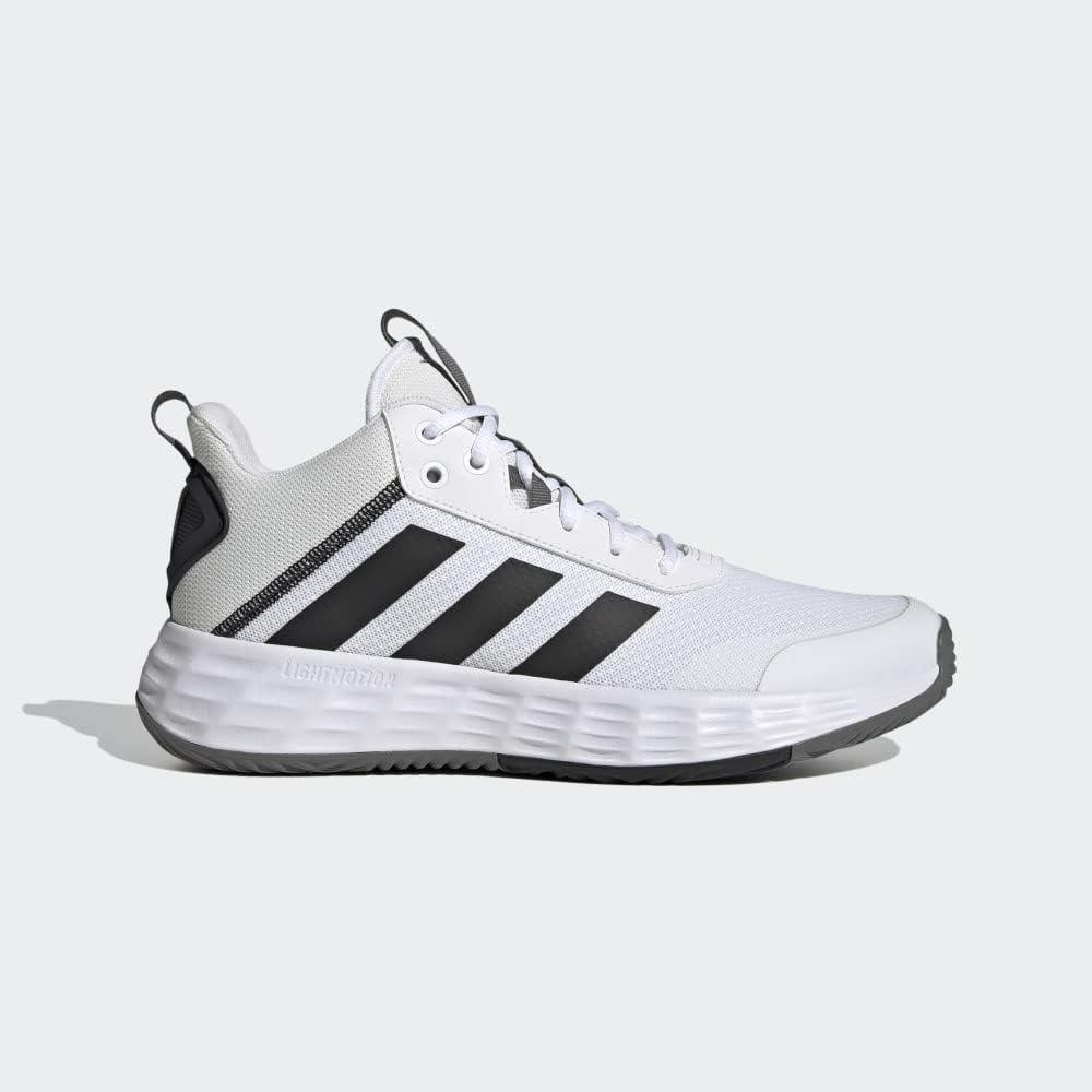 imageadidas Mens Ownthegame Basketball ShoeWhiteBlackGrey