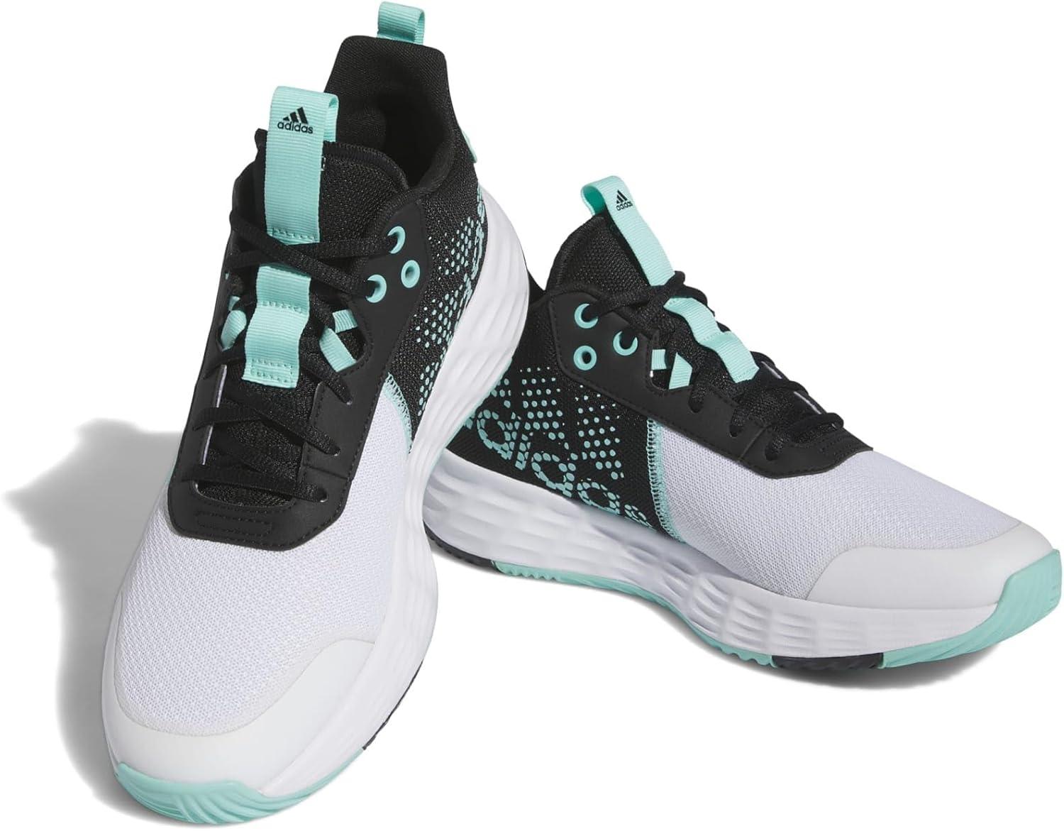 imageadidas Mens Ownthegame Basketball ShoeWhiteFlash AquaCore Black