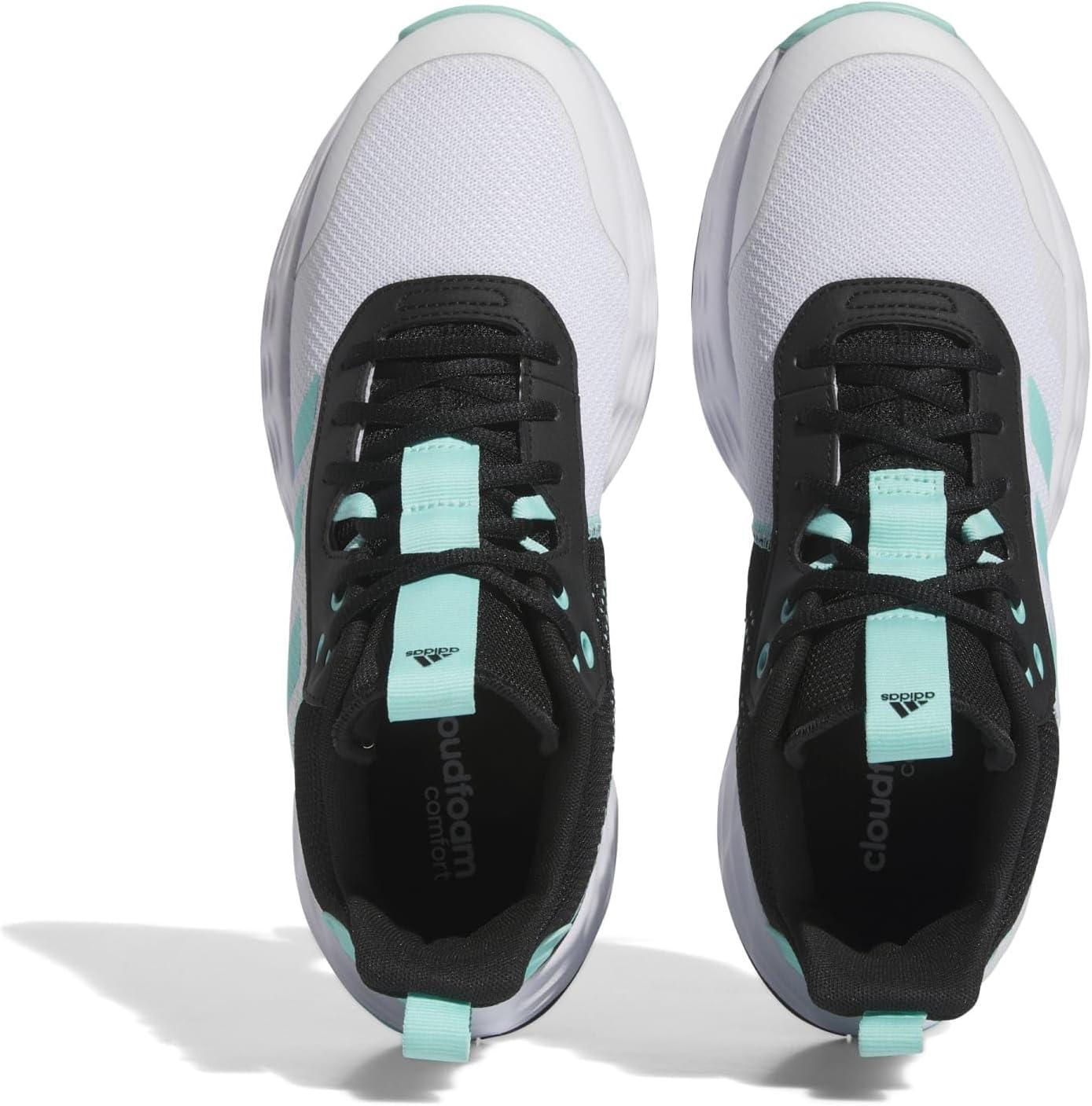 imageadidas Mens Ownthegame Basketball ShoeWhiteFlash AquaCore Black