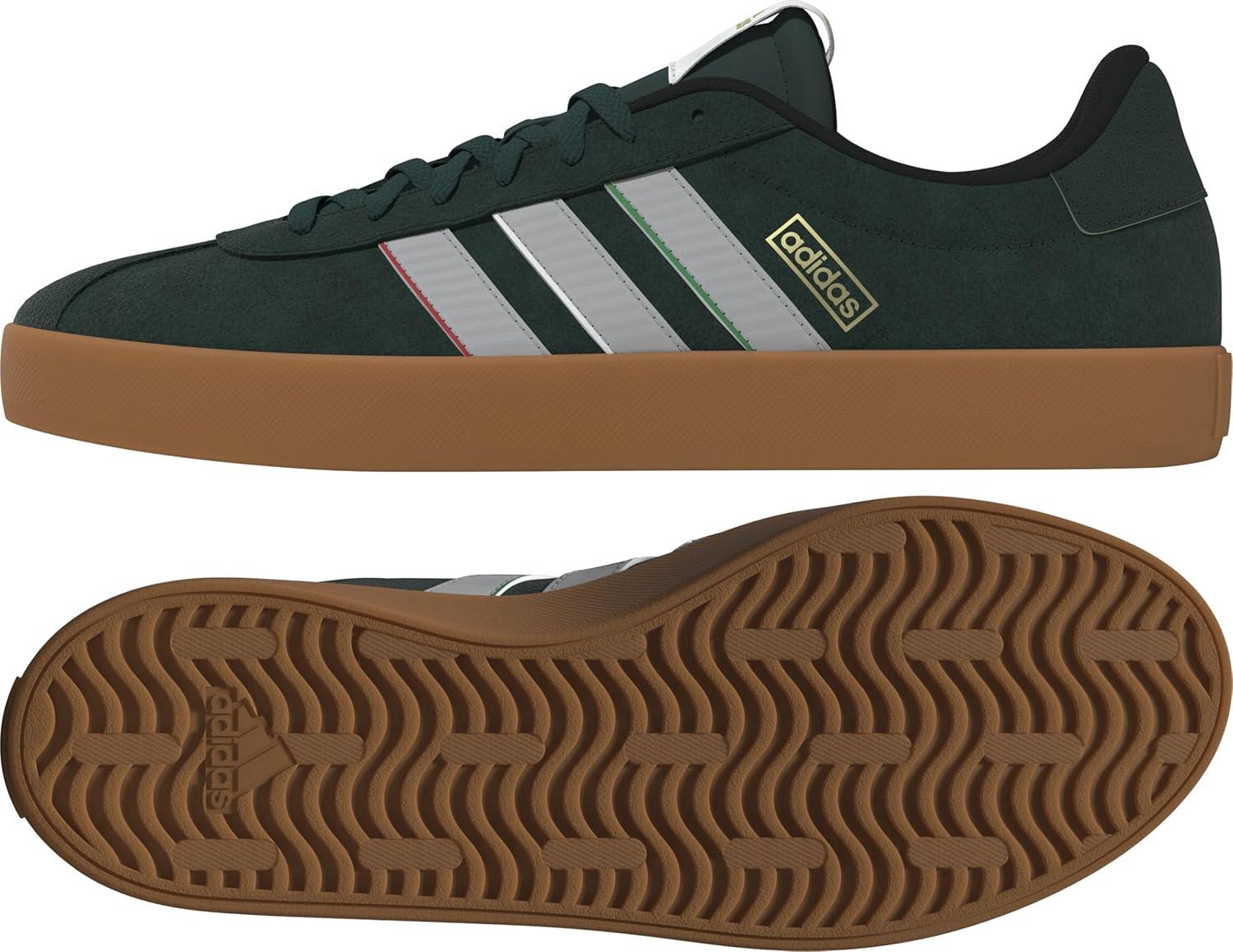 imageadidas Mens Vl Court 30 SneakerTeam Dark GreenGreyWhite