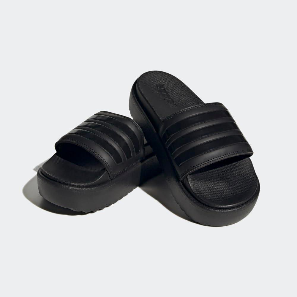 imageadidas Womens Adilette Platform SandalBlackBlackBlack