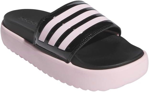 imageadidas Womens Adilette Platform SandalBlackClear PinkClear Pink