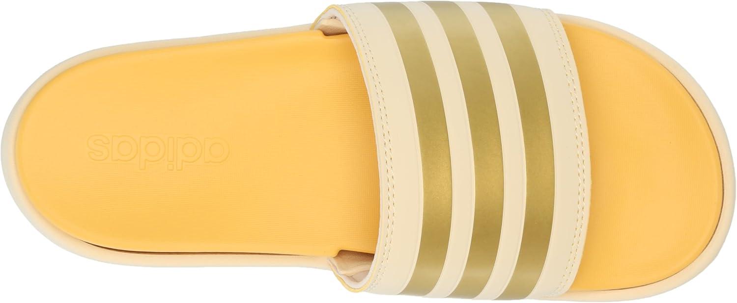 imageadidas Womens Adilette Platform SandalCrystal SandGold MetallicSemi Spark