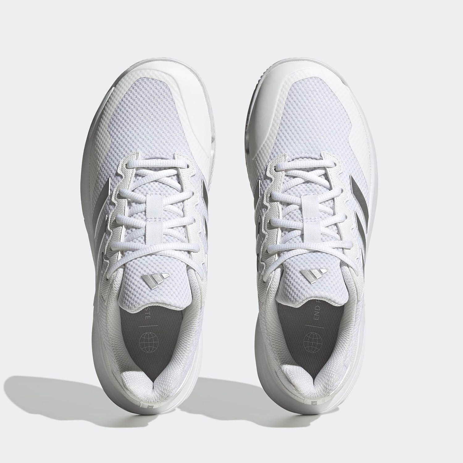 imageadidas Womens Gamecourt 2 WSneakerWhiteSilver MetallicWhite