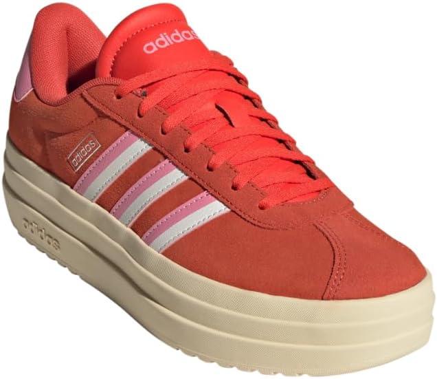 imageadidas Womens Vl Court Bold SneakerBright RedBliss PinkCloud White