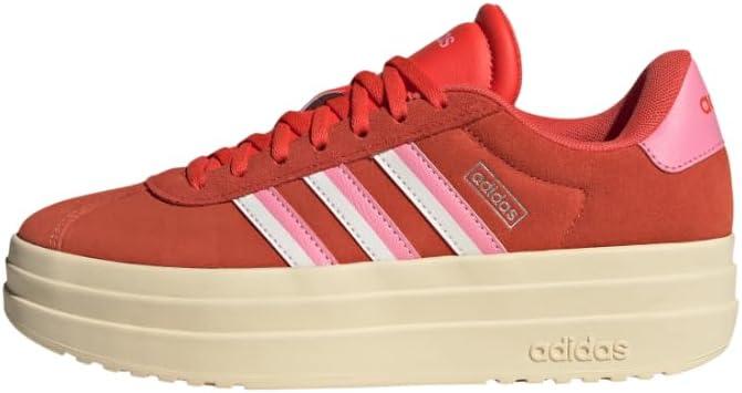 imageadidas Womens Vl Court Bold SneakerBright RedBliss PinkCloud White