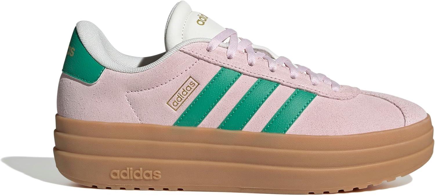 imageadidas Womens Vl Court Bold SneakerClear PinkCourt GreenChalk White