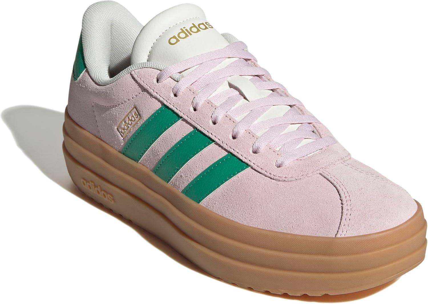 imageadidas Womens Vl Court Bold SneakerClear PinkCourt GreenChalk White