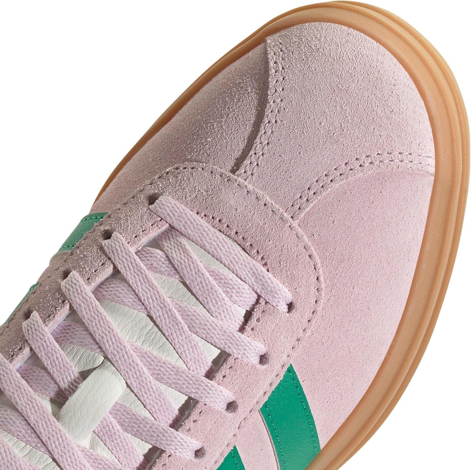 imageadidas Womens Vl Court Bold SneakerClear PinkCourt GreenChalk White