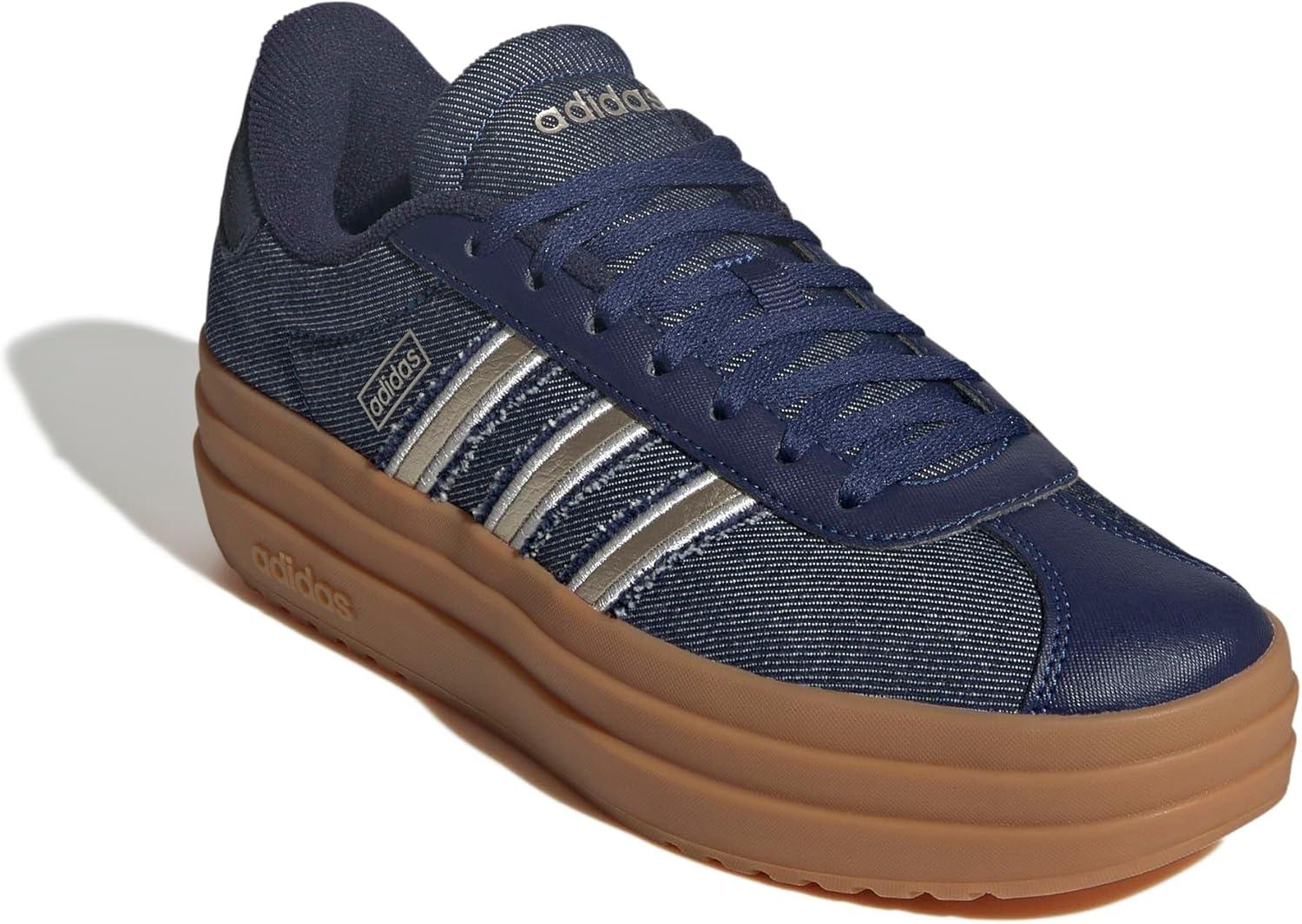 imageadidas Womens Vl Court Bold SneakerDark BlueCyber MetallicAurora Ink