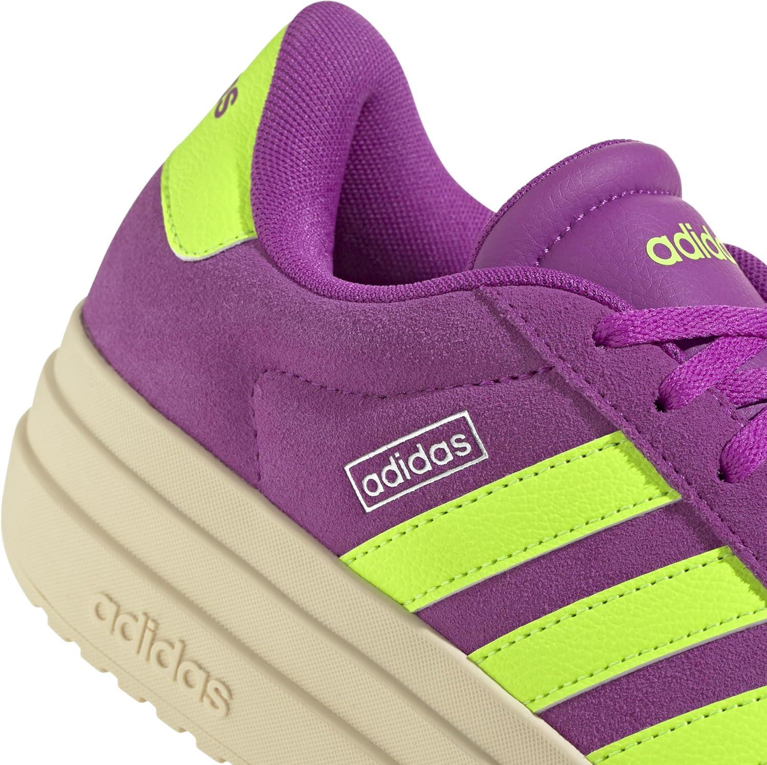 imageadidas Womens Vl Court Bold SneakerFlash PinkLucid LemonSilver Metallic