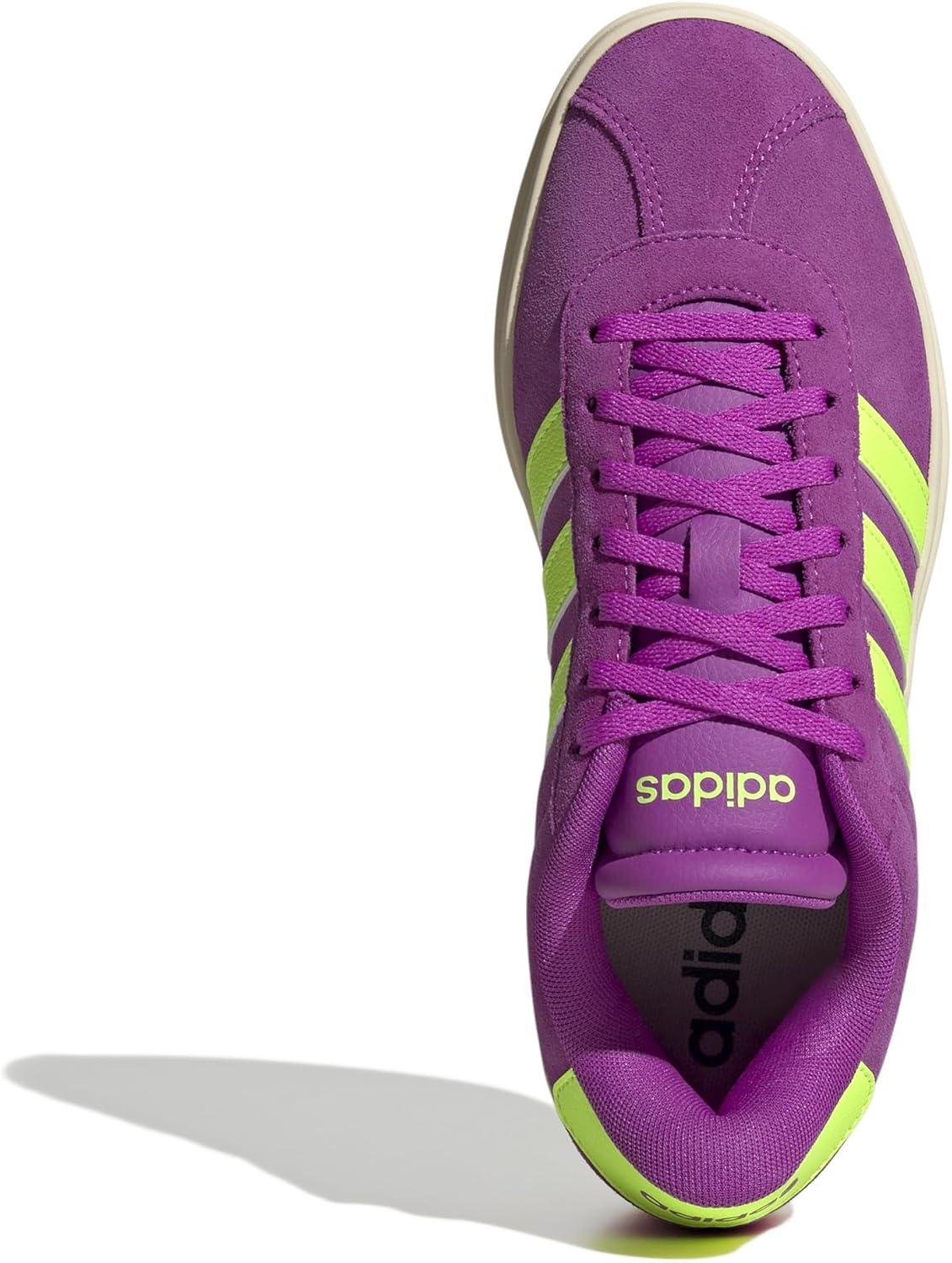 imageadidas Womens Vl Court Bold SneakerFlash PinkLucid LemonSilver Metallic