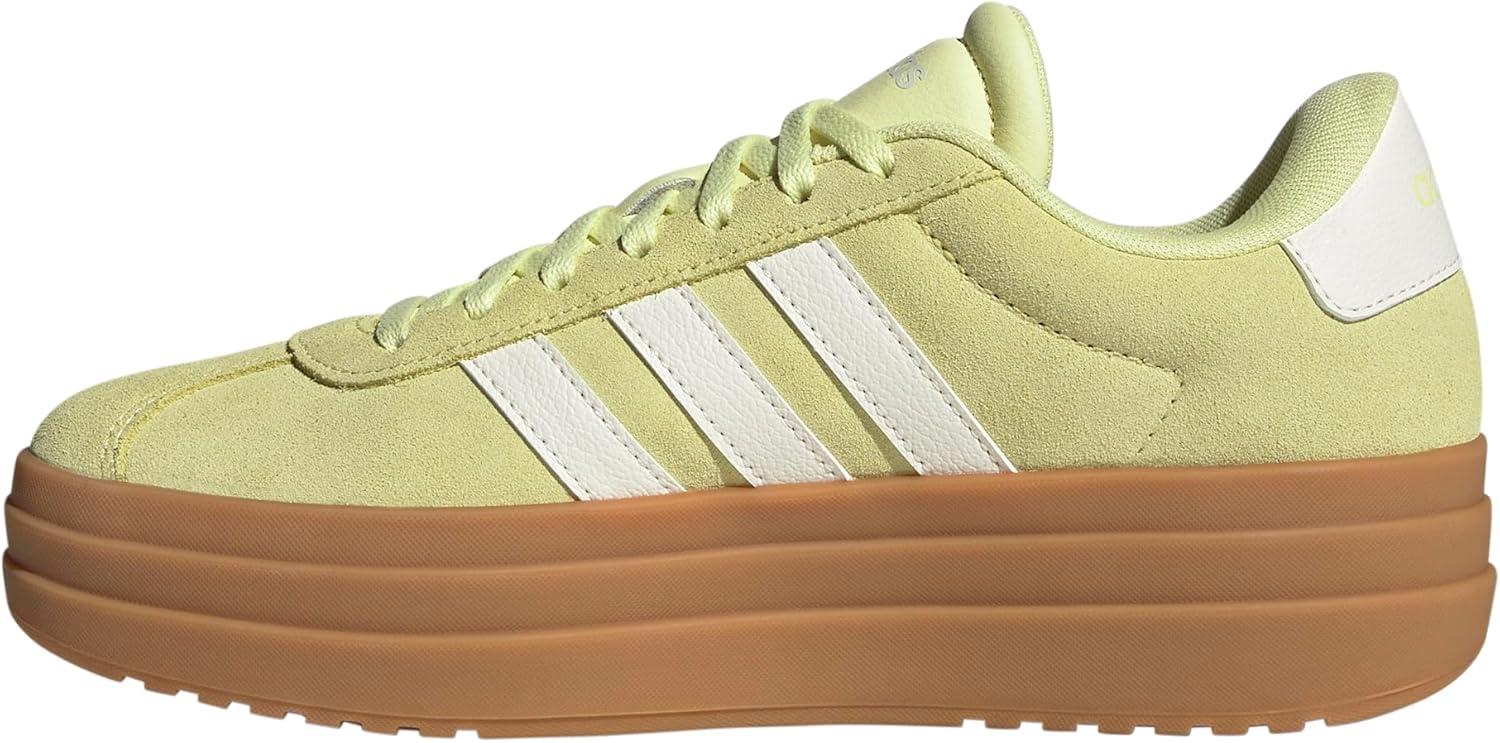 imageadidas Womens Vl Court Bold SneakerIce YellowOff WhiteLucid Lemon