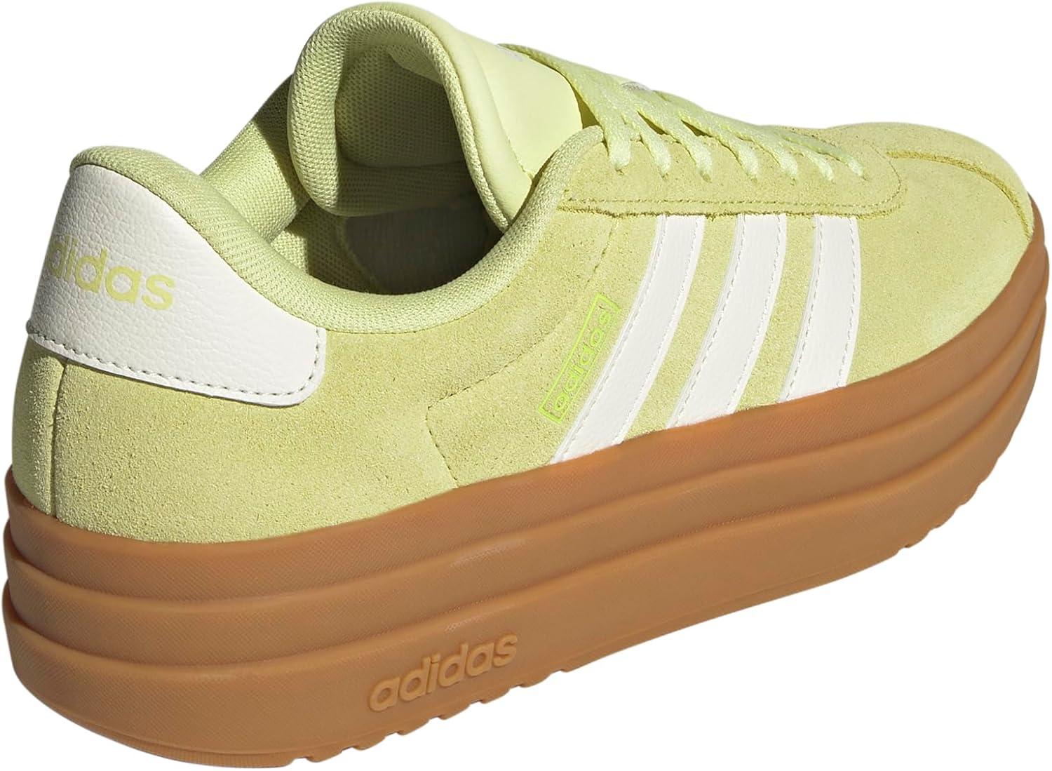 imageadidas Womens Vl Court Bold SneakerIce YellowOff WhiteLucid Lemon