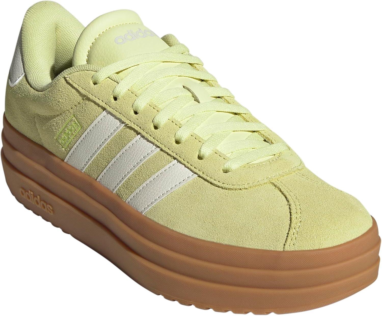 imageadidas Womens Vl Court Bold SneakerIce YellowOff WhiteLucid Lemon