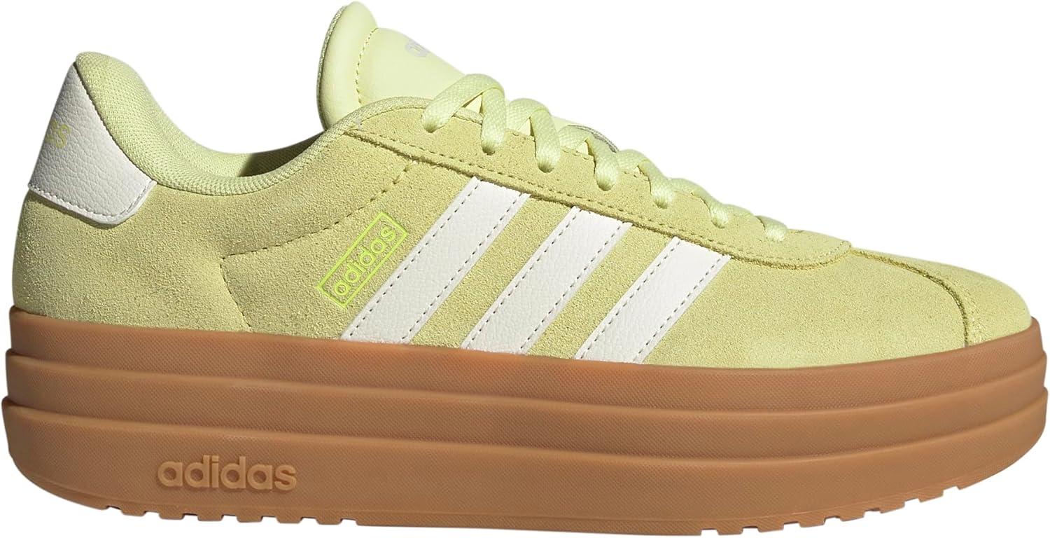 imageadidas Womens Vl Court Bold SneakerIce YellowOff WhiteLucid Lemon
