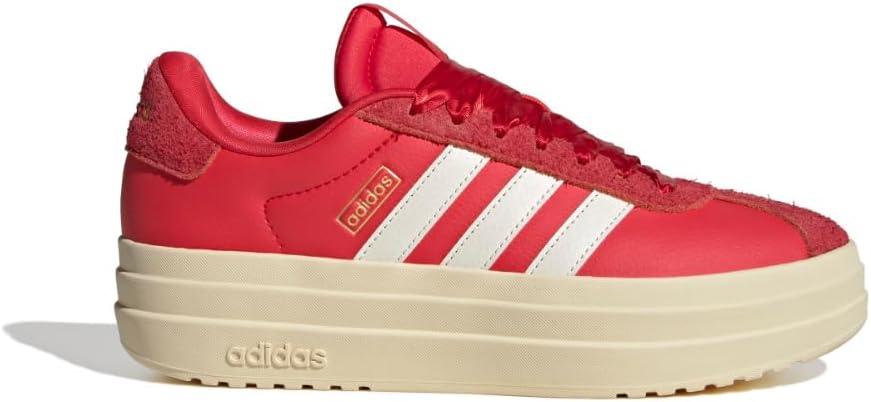 imageadidas Womens Vl Court Bold SneakerPure RubyOff WhiteBetter Scarlet