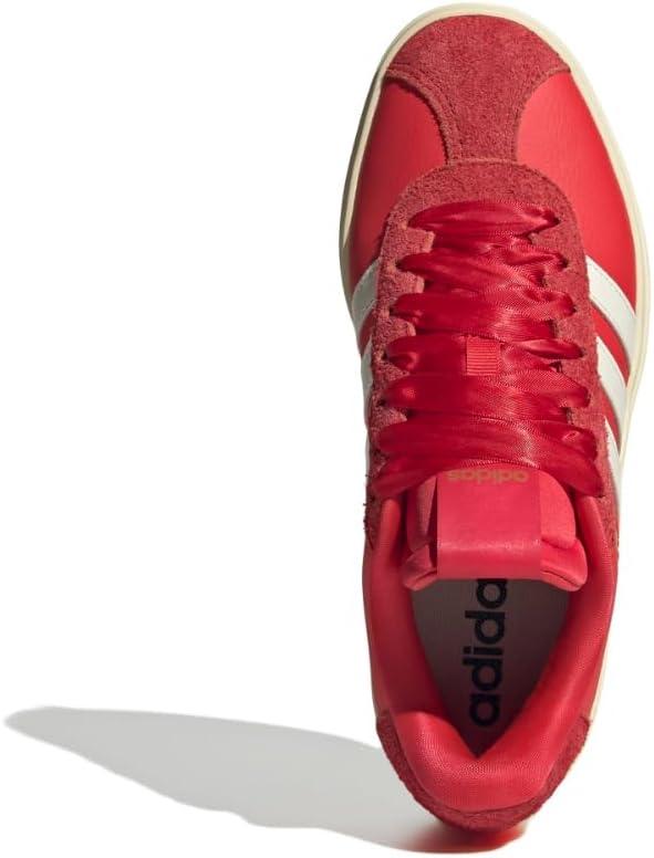 imageadidas Womens Vl Court Bold SneakerPure RubyOff WhiteBetter Scarlet