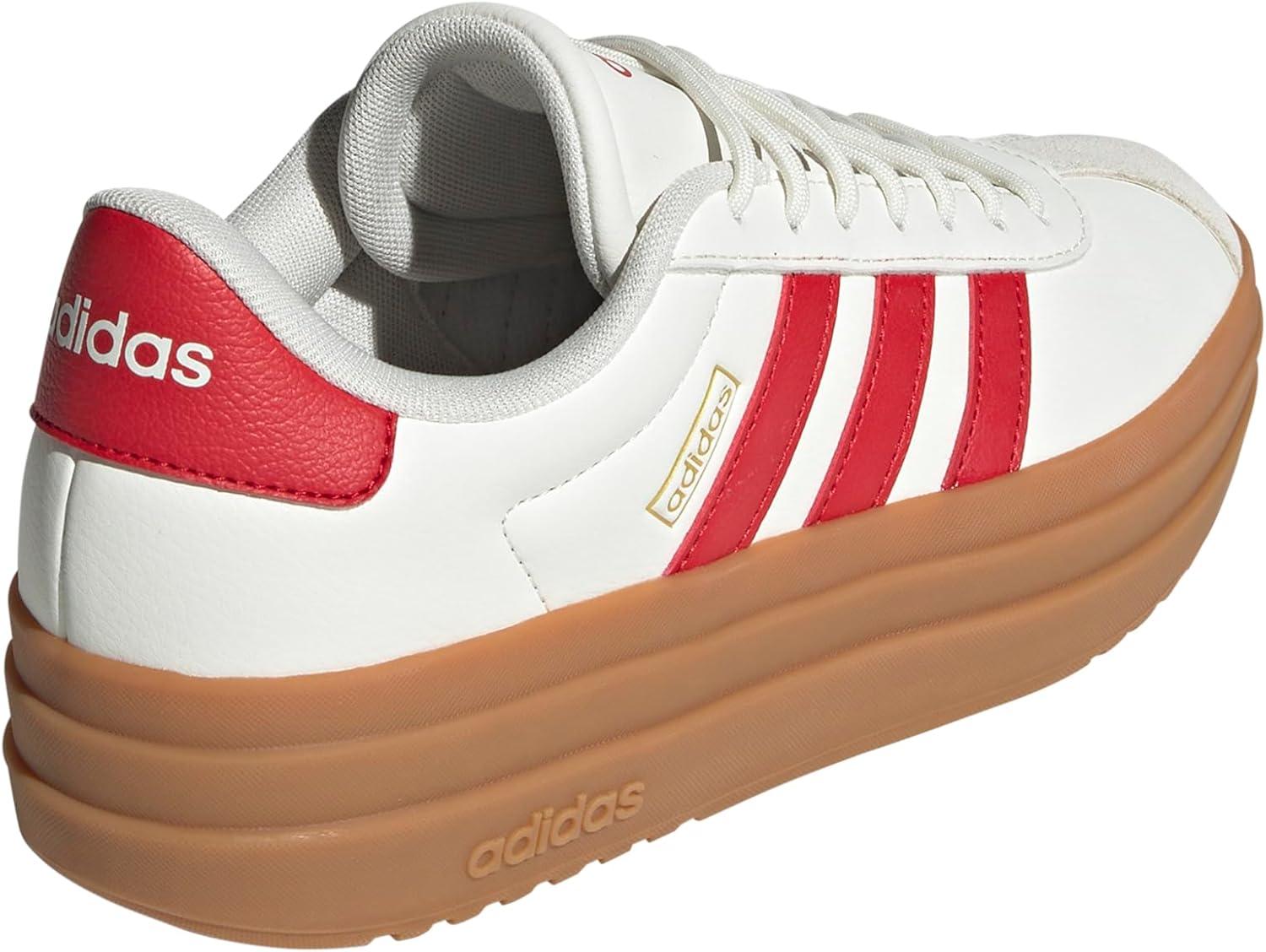 imageadidas Womens Vl Court Bold SneakerWhiteBetter ScarletGold Metallic