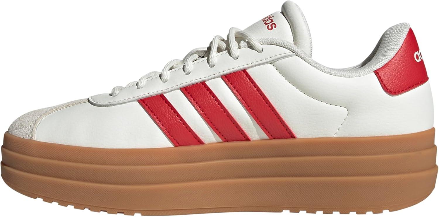 imageadidas Womens Vl Court Bold SneakerWhiteBetter ScarletGold Metallic