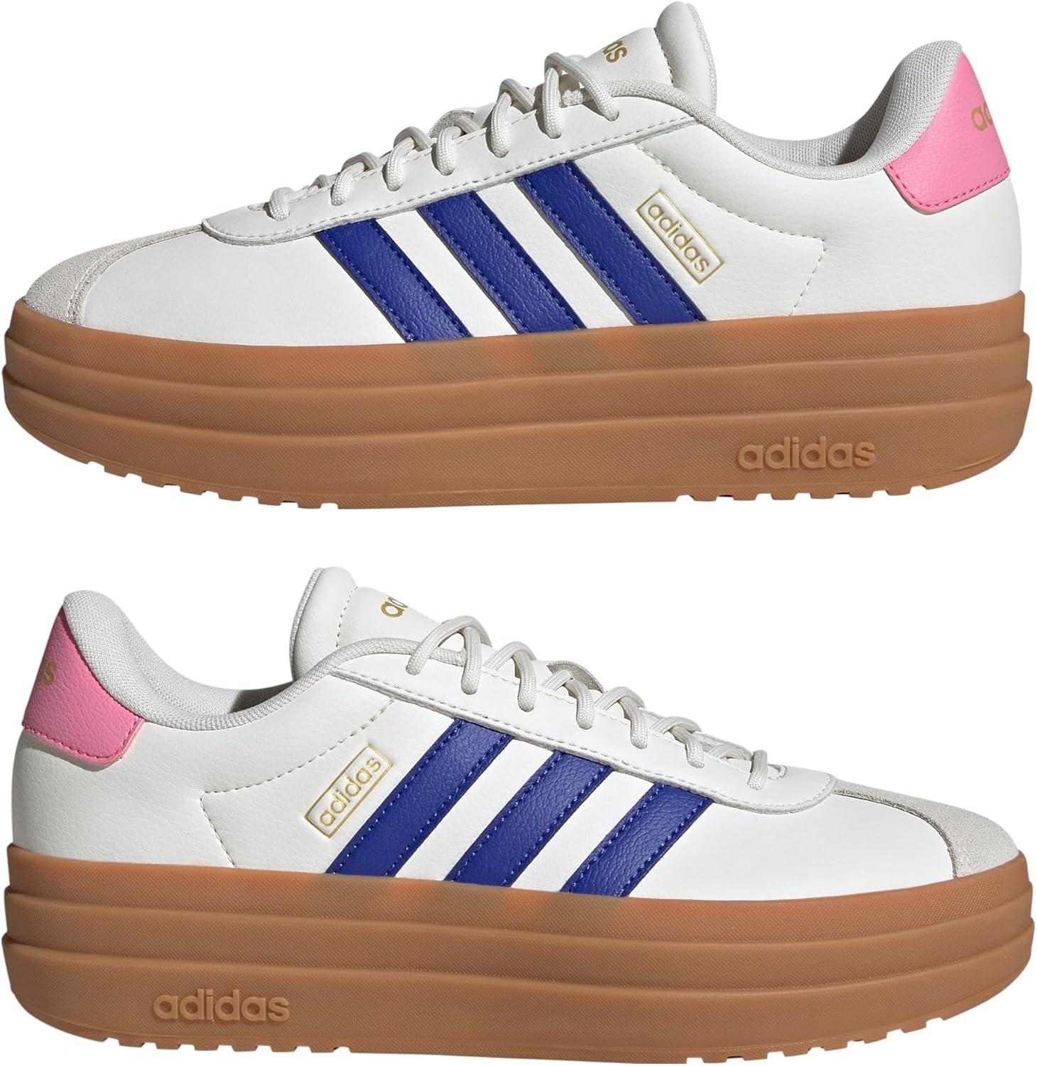 imageadidas Womens Vl Court Bold SneakerWhiteSemi Lucid BlueBliss Pink
