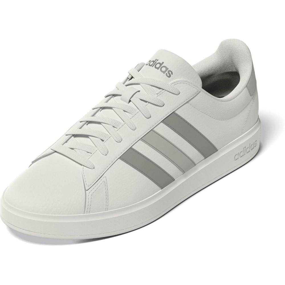imageadidas Mens Grand Court 20 Tennis ShoeWhitePutty BeigeWonder Alumina