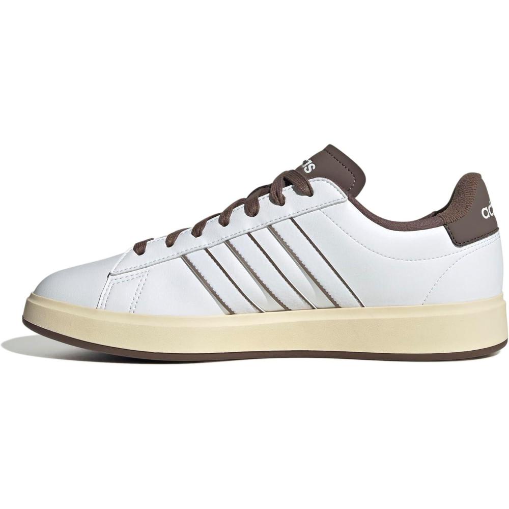 imageadidas Mens Grand Court 20 Tennis ShoeWhiteWhiteEarth Strata