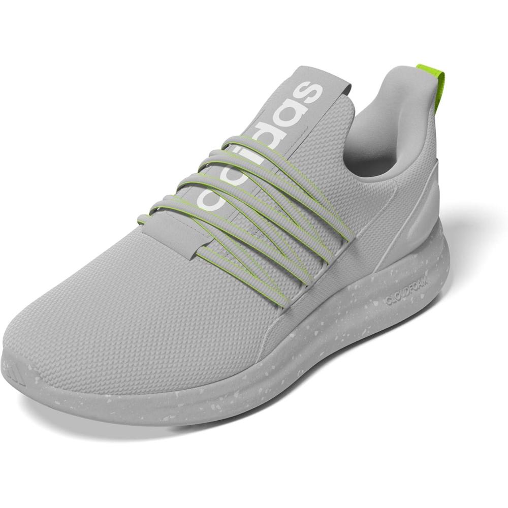 imageadidas Mens Lite Racer Adapt 70 ShoesGreyLucid GreenWhite
