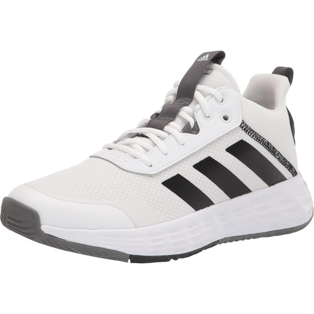 imageadidas Mens Ownthegame Basketball ShoeWhiteBlackGrey