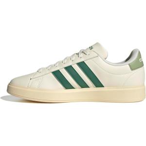 imageadidas Mens Grand Court 20 Tennis ShoeOff WhiteCollegiate GreenTent Green