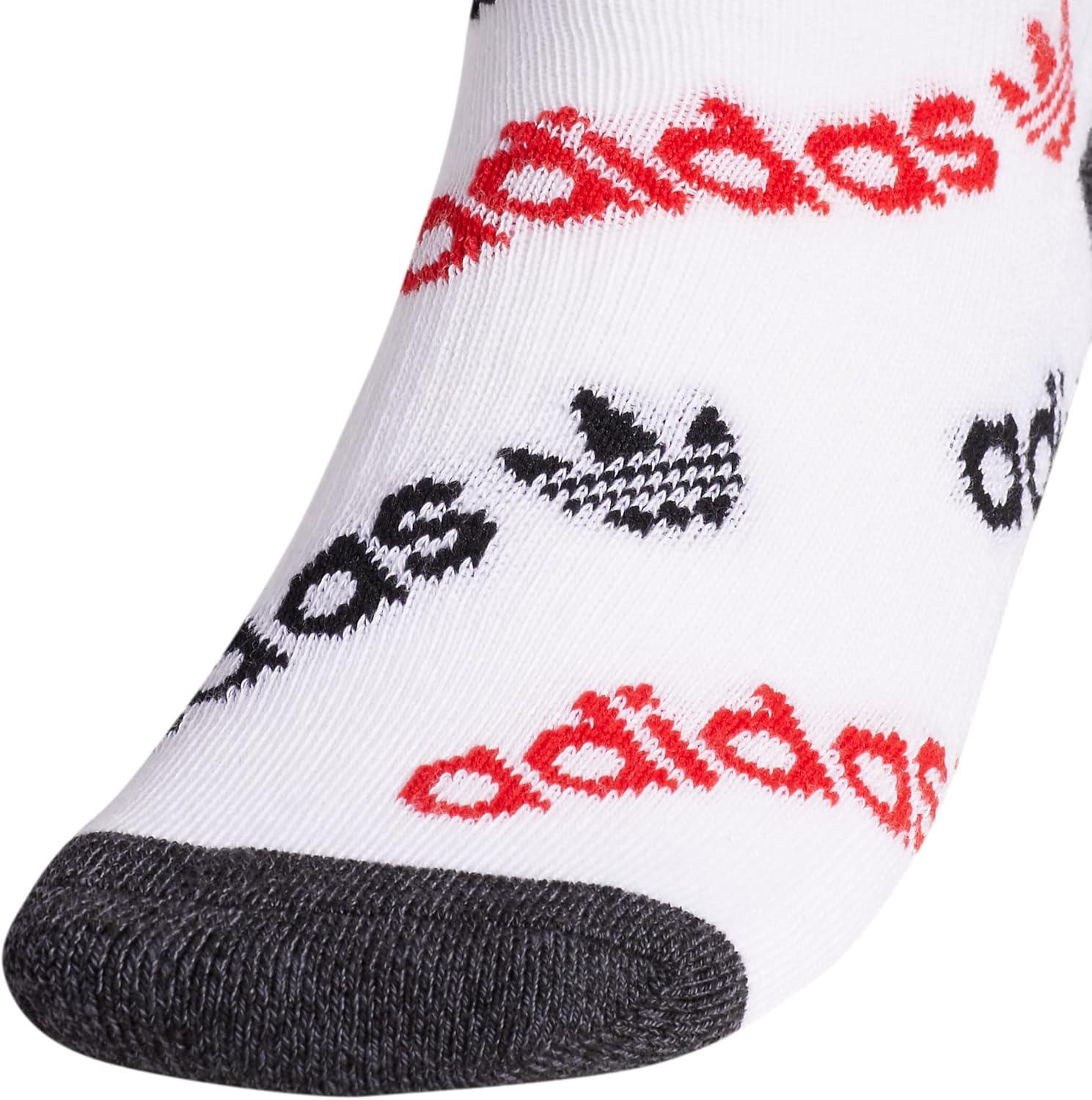 imageadidas Athletic Cushioned Crew Socks 6 pairs kids DISCONTINUEDBlackWhiteScarlet Red