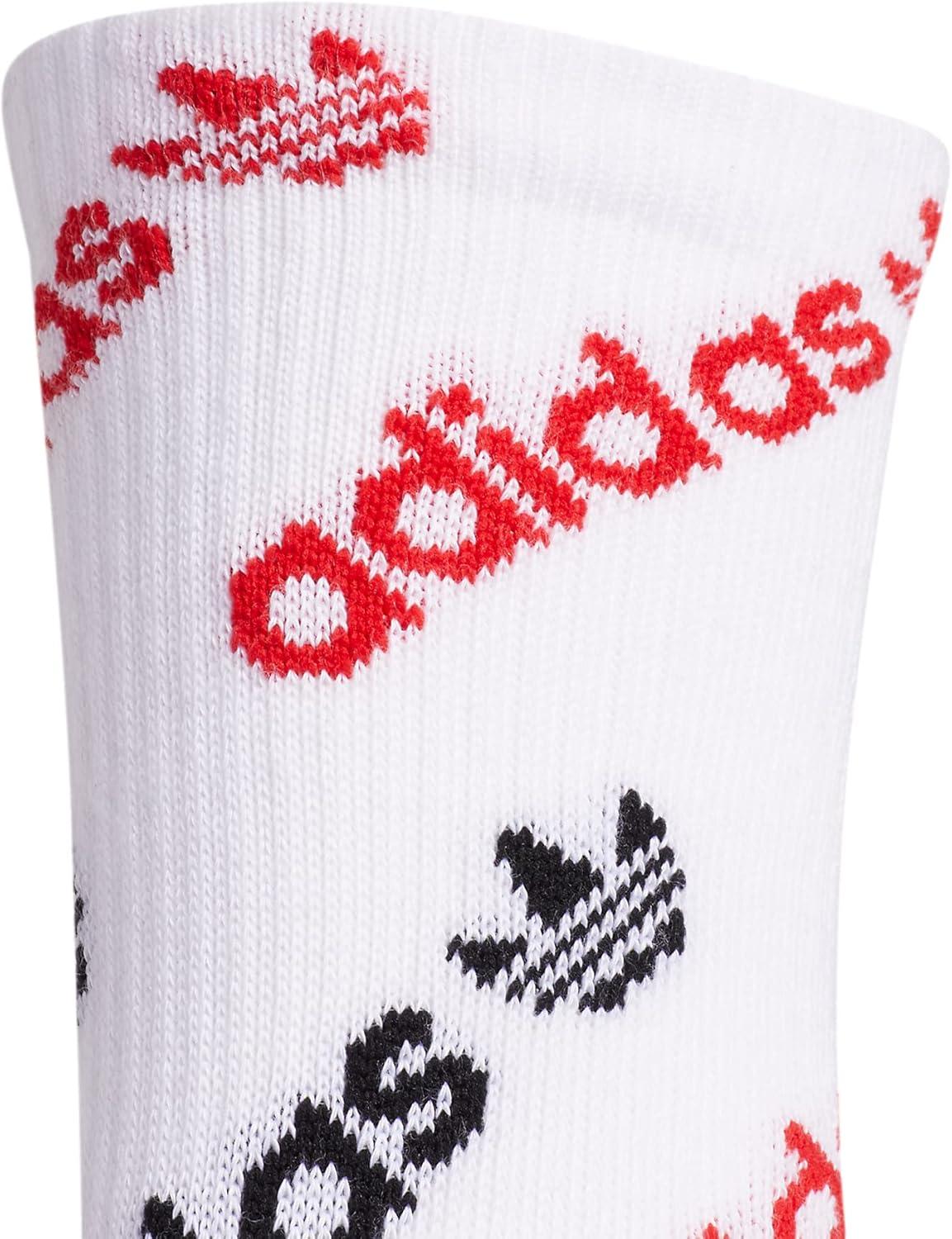 imageadidas Athletic Cushioned Crew Socks 6 pairs kids DISCONTINUEDBlackWhiteScarlet Red