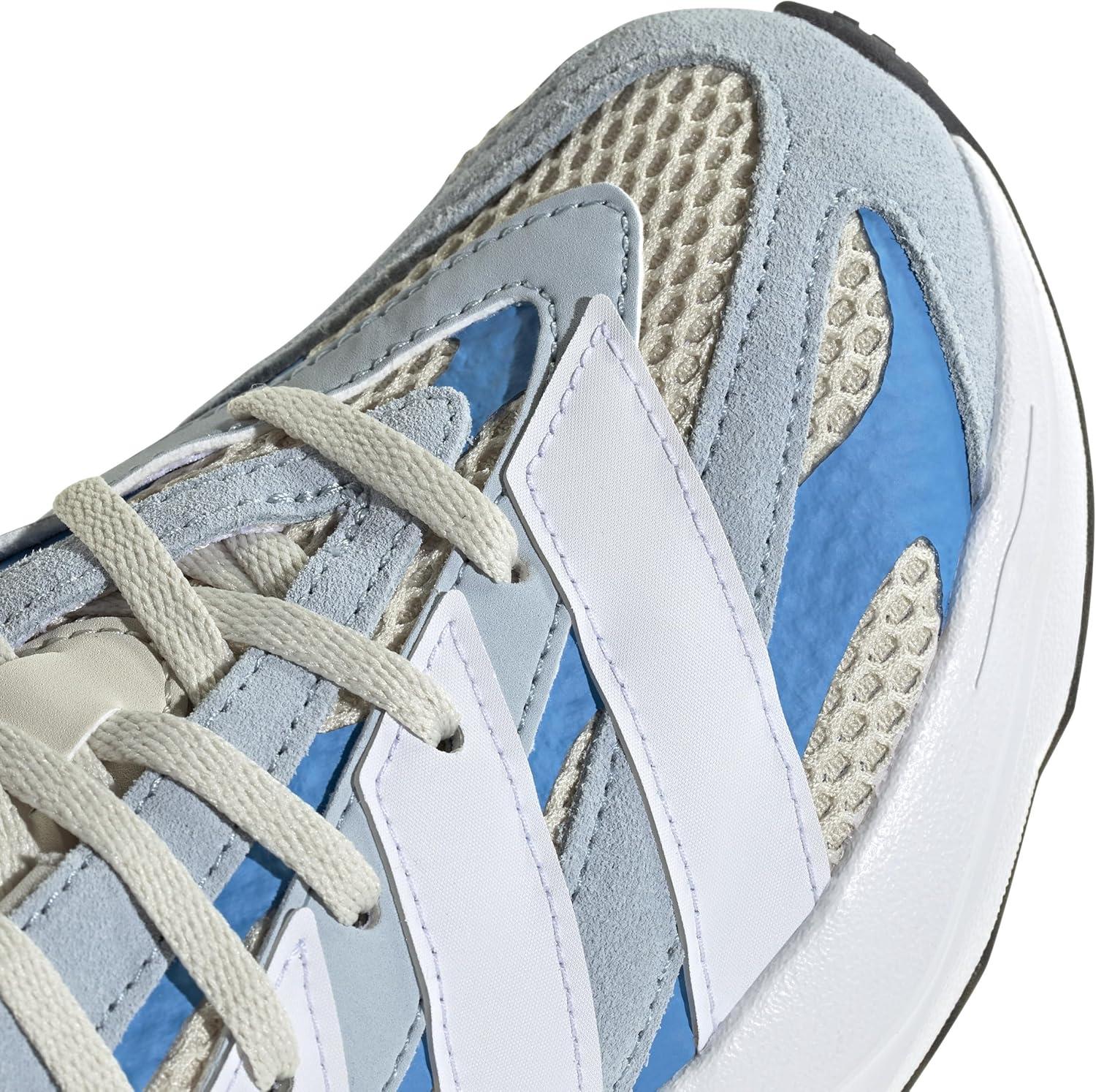 imageadidas Boys Lightblaze Lace Up SneakersAluminaWhiteBright Blue