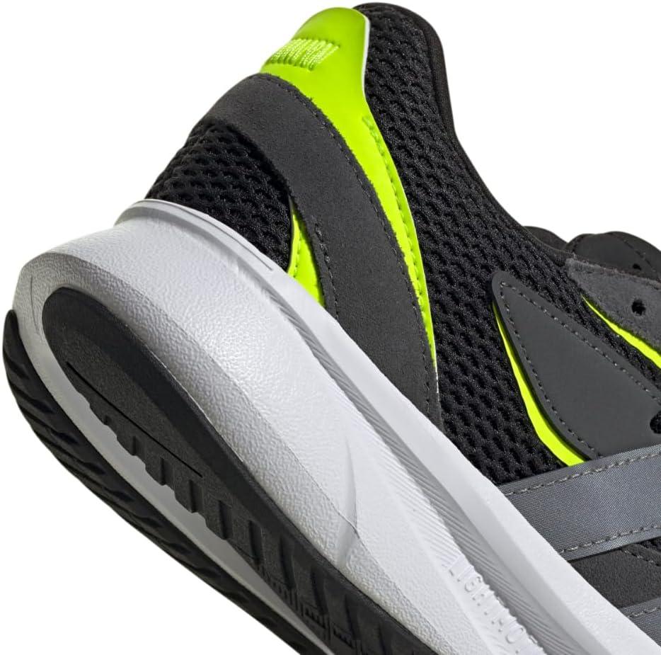 imageadidas Boys Lightblaze Lace Up SneakersBlackIron MetallicLucid Lemon