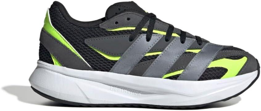 imageadidas Boys Lightblaze Lace Up SneakersBlackIron MetallicLucid Lemon