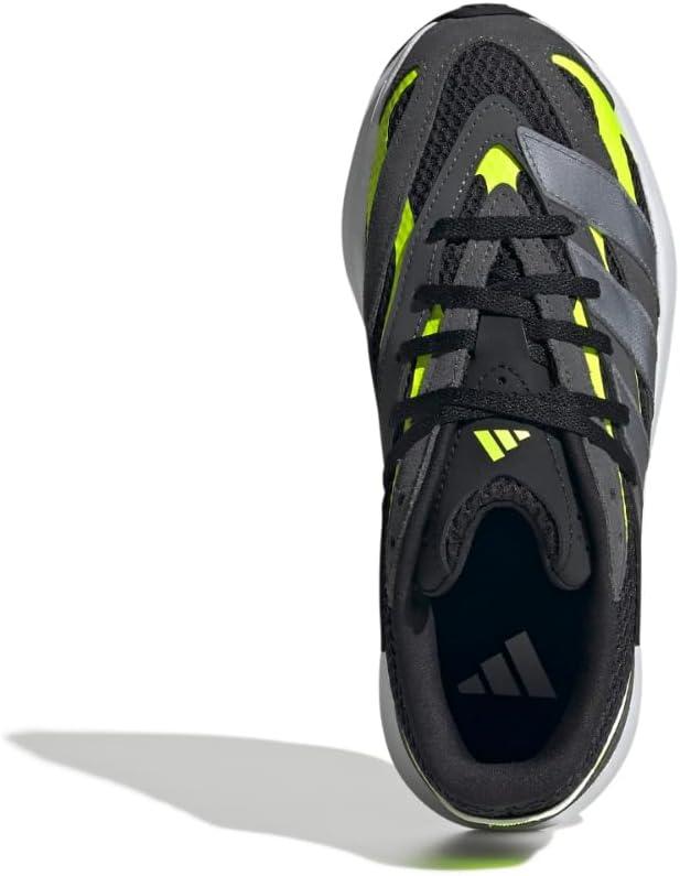 imageadidas Boys Lightblaze Lace Up SneakersBlackIron MetallicLucid Lemon