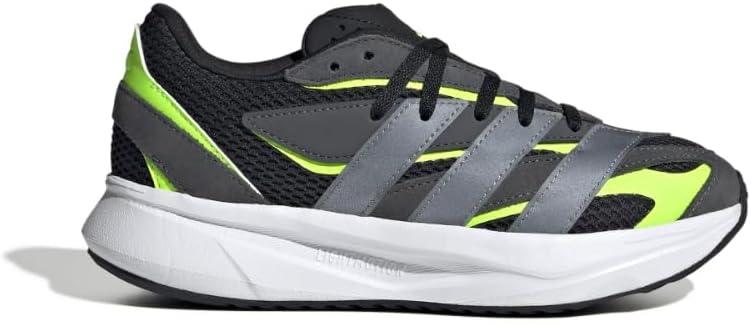 imageadidas Boys Lightblaze Lace Up SneakersBlackIron MetallicLucid Lemon