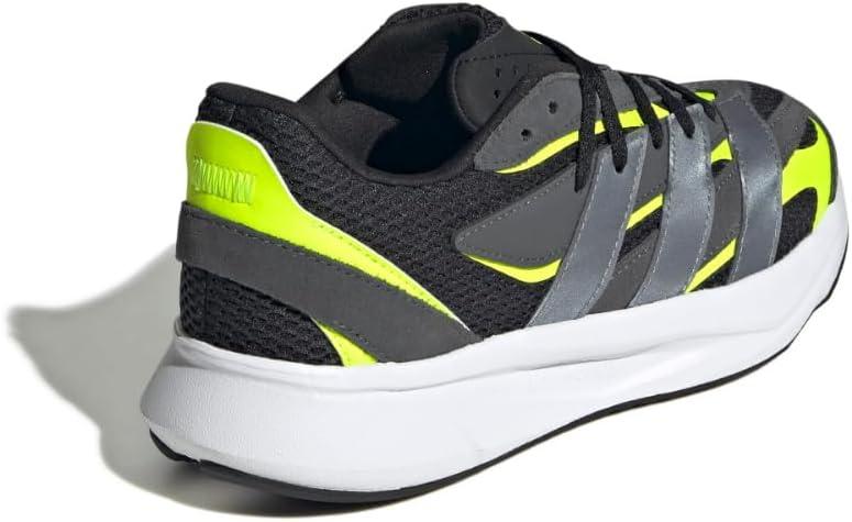 imageadidas Boys Lightblaze Lace Up SneakersBlackIron MetallicLucid Lemon