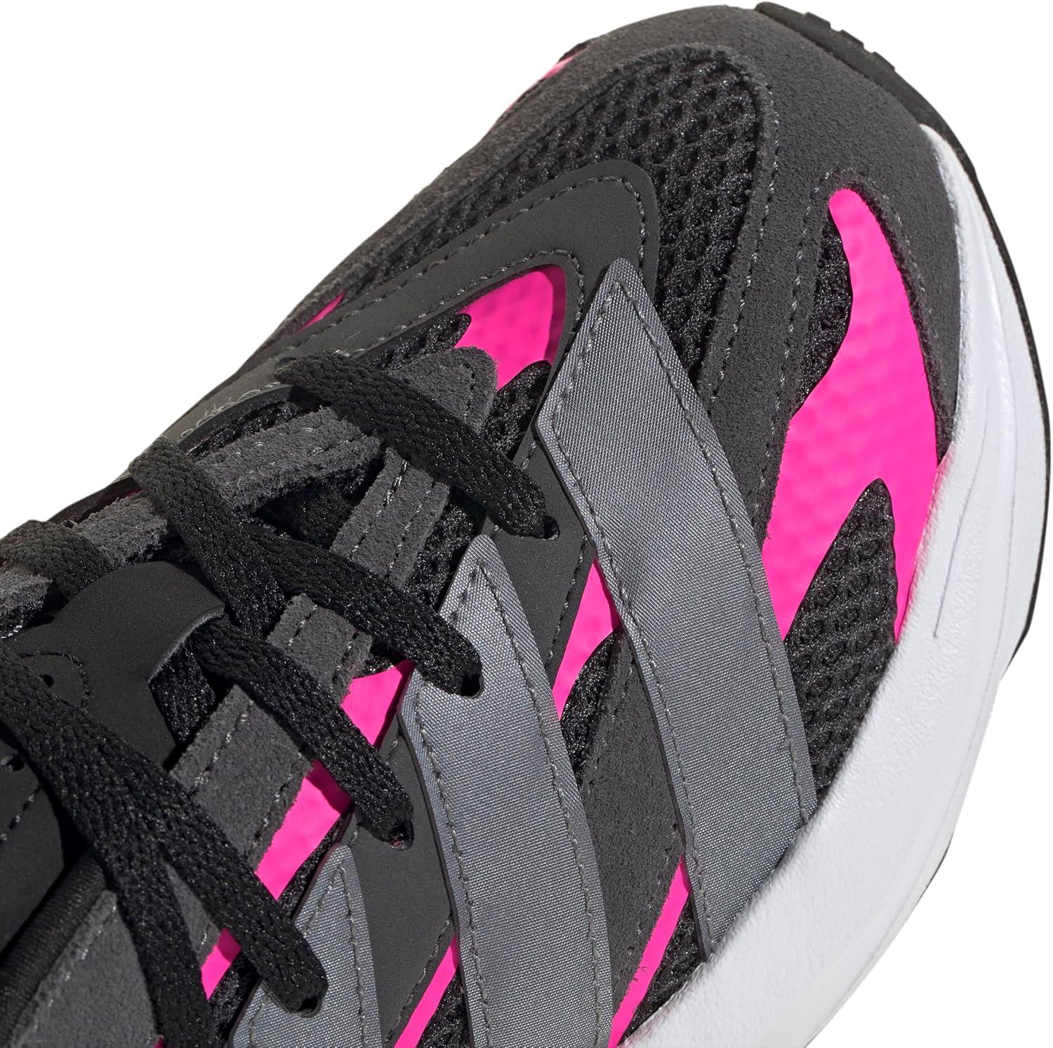 imageadidas Boys Lightblaze Lace Up SneakersBlackIron MetallicLucid Pink