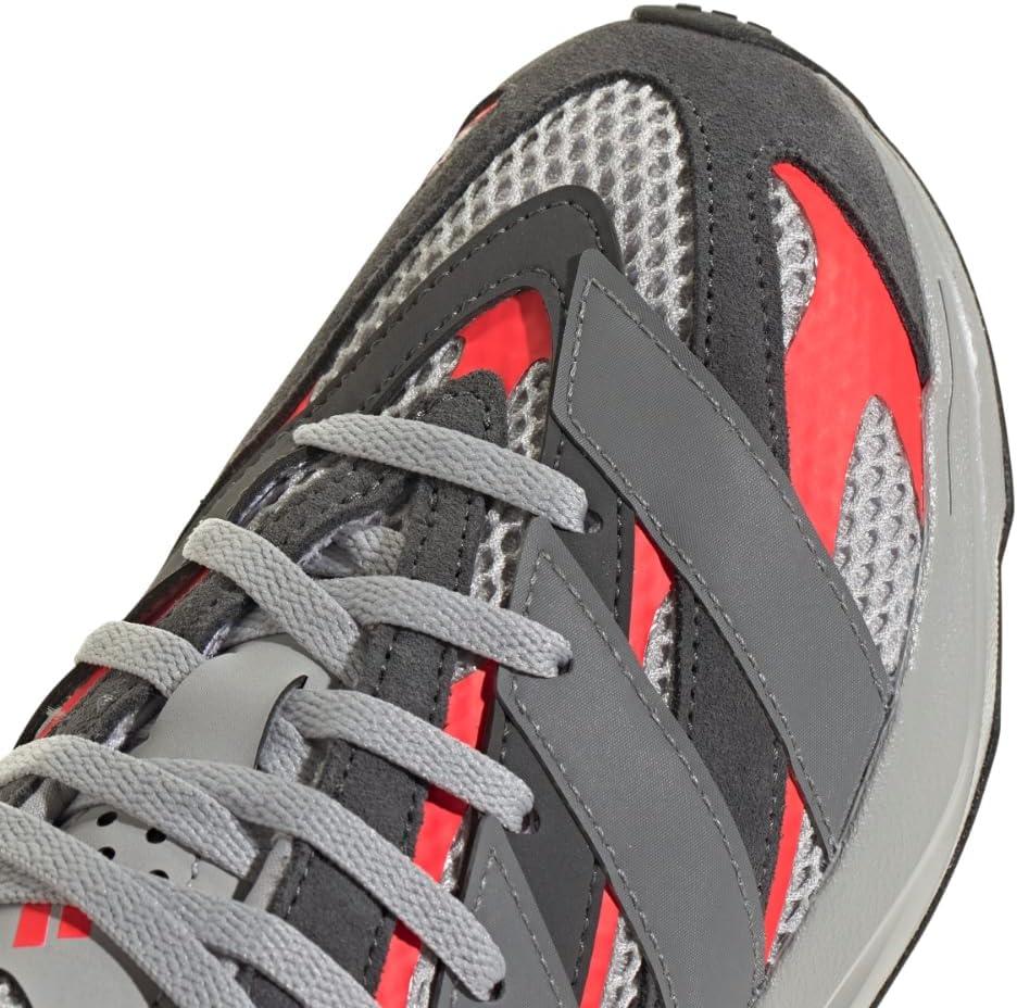 imageadidas Boys Lightblaze Lace Up SneakersGreyGreyLucid Red