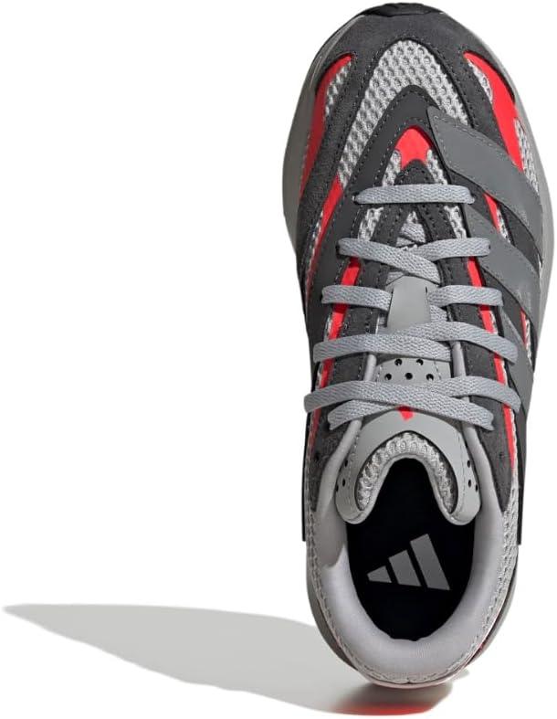 imageadidas Boys Lightblaze Lace Up SneakersGreyGreyLucid Red